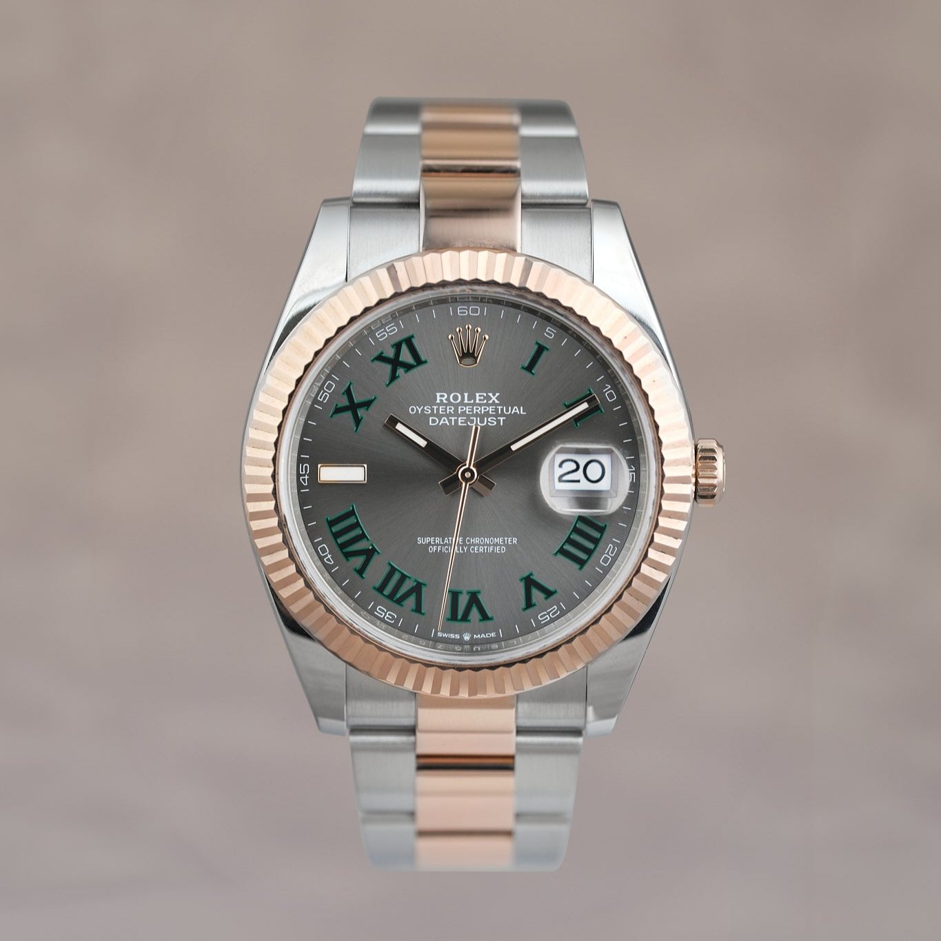 Rolex Datejust 41 Two Tone Everose Wimbledon – Gentry Timepieces