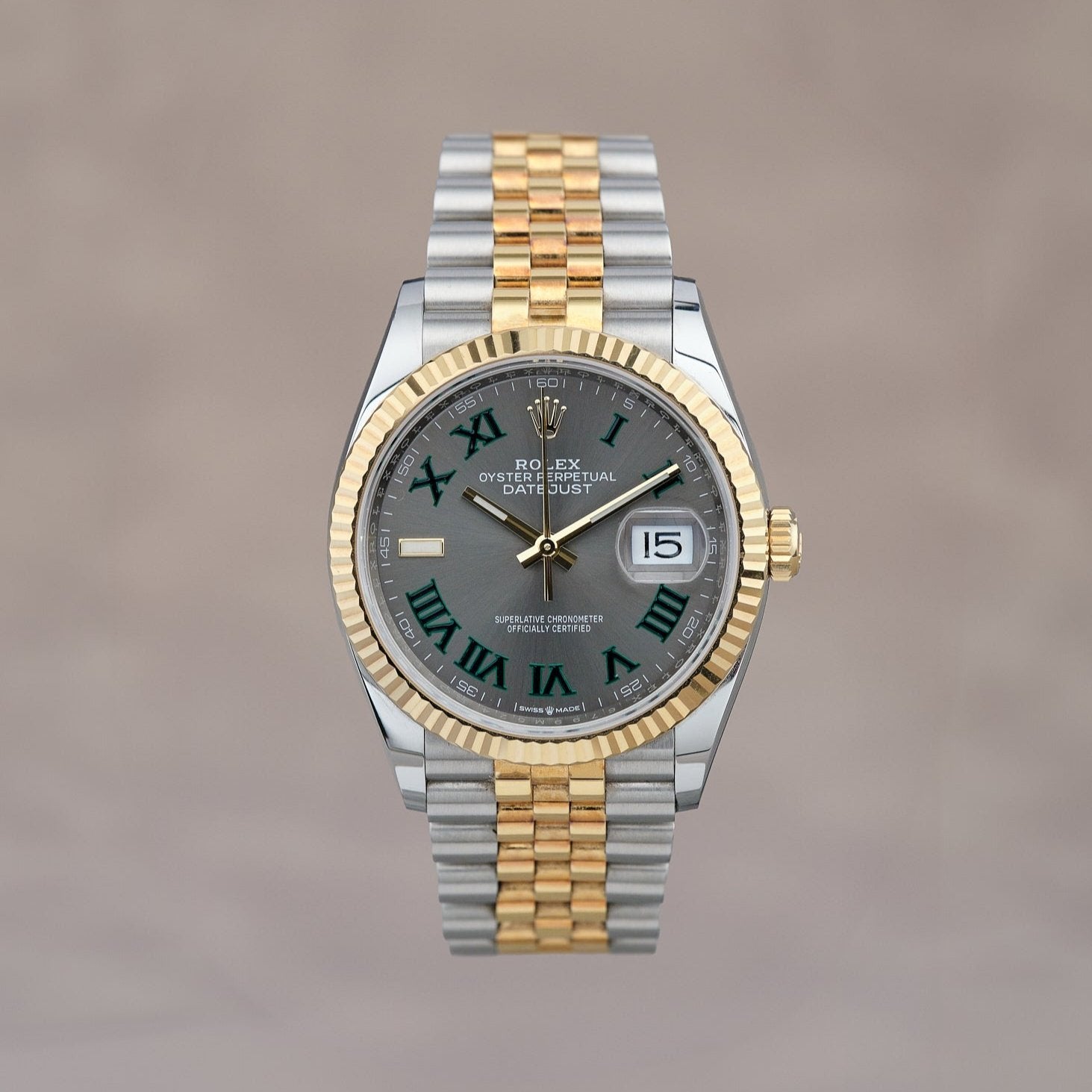 Yellow Gold Rolex Datejust Two Tone Wimbledon Rolex Datejust 41