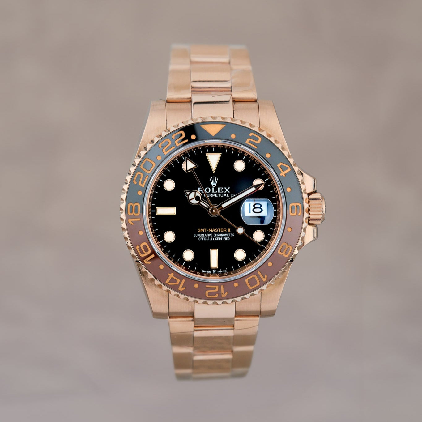 Rolex GMT-Master II Everose Rootbeer – Gentry Timepieces - Main Image
