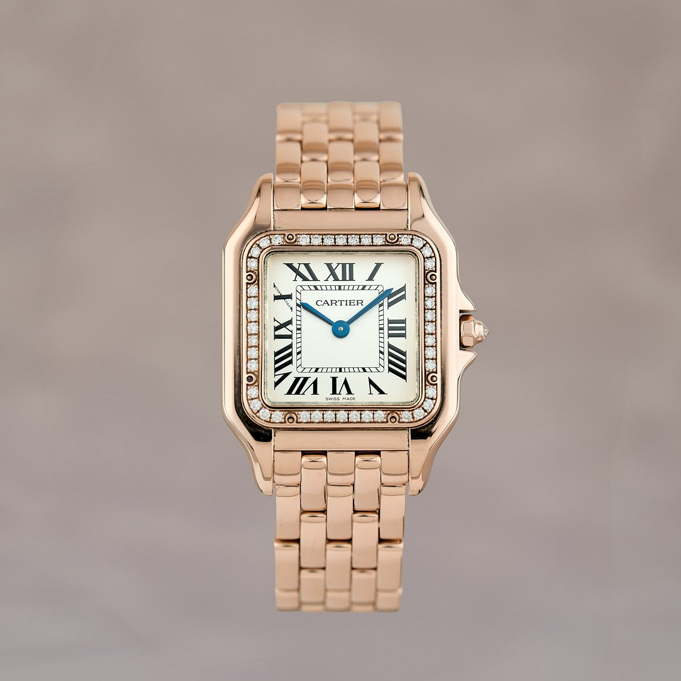 Cartier Panthere Rose Gold With Diamond Bezel – Gentry Timepieces