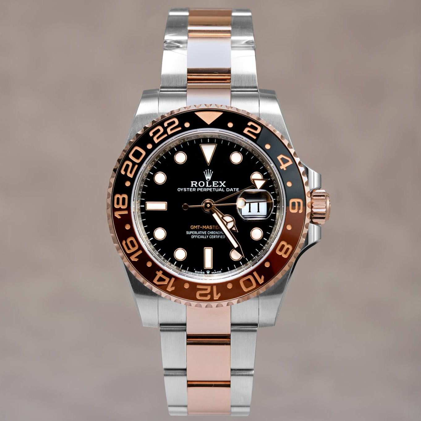 Rolex GMT Master II 40 Two Tone Rose Gold Rootbeer (Brand New