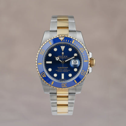 Rolex Submariner Date 40 Two Tone Yellow Gold Bluesy 116613LB 2016