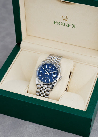 Rolex Datejust 36 Blue Motif Stick Dial 126234 2023