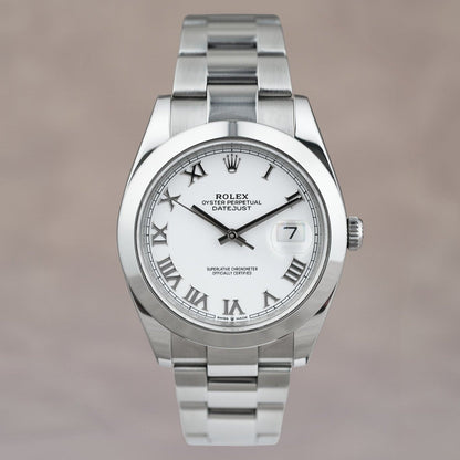 Rolex Datejust 41 White Roman 126300 2026 (Brand New)