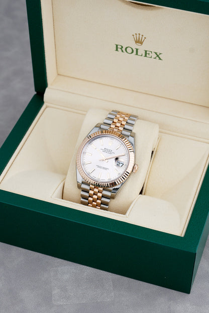 Rolex Datejust 41 Two Tone Rose Gold Sundust Stick 41mm 126331 2008