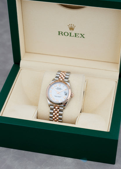Rolex Datejust 31 Two Tone Everose White Roman Dial 178271 2017