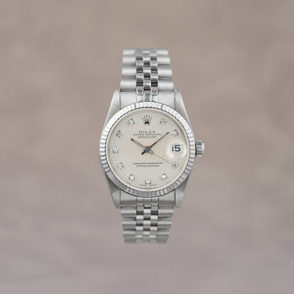 Rolex Datejust 31 Silver with Diamonds 31mm 68274 1994