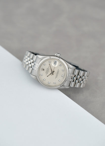 Rolex Datejust 31 Silver with Diamonds 31mm 68274 1994