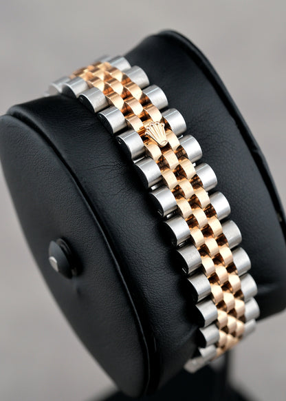 Rolex Datejust 31 Two Tone Everose Choco Roman VI Diamonds Dial