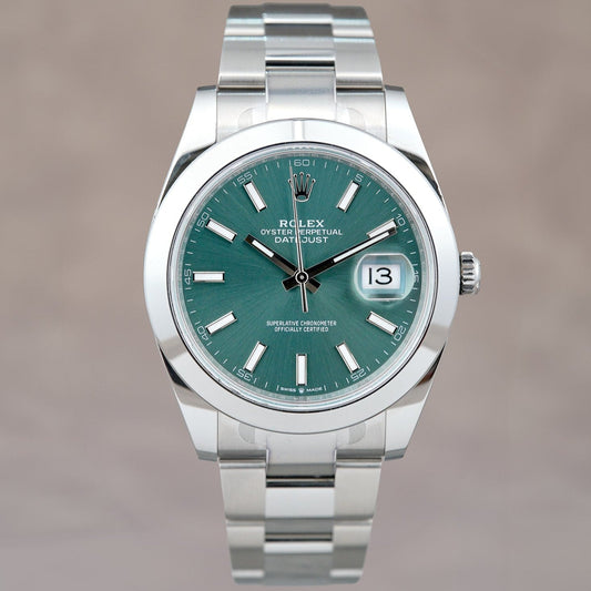 Rolex Datejust 41 Mint Green Smooth 41mm 126300 2023