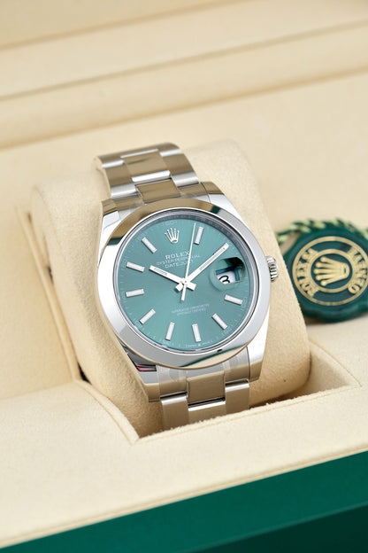 Rolex Datejust 41 Mint Green Dial 126300 2022