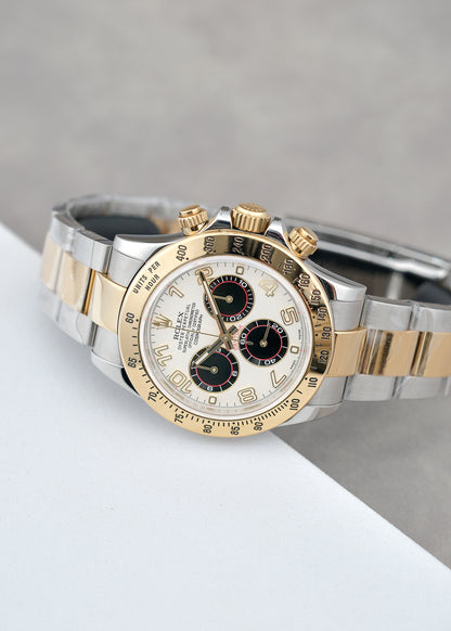 Rolex Cosmograph Daytona Two Tone Yellow Gold Racing Panda 116523 2015
