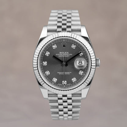 Rolex Datejust 41 Rhodium Dial With Diamonds 126334 2026 (Brand New)