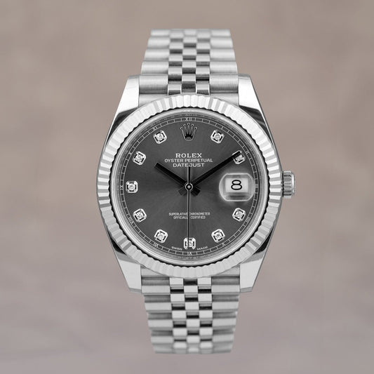 Rolex Datejust 41 Rhodium Dial With Diamonds 126334 2026 (Brand New)