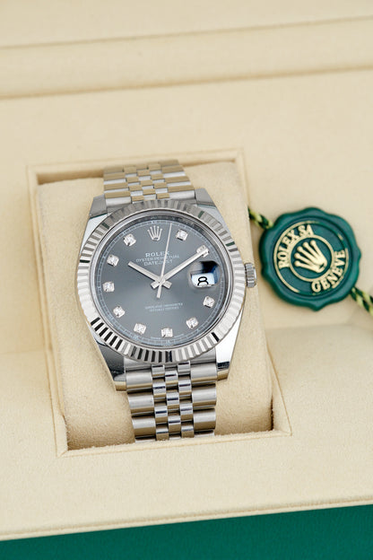 Rolex Datejust 41 Rhodium Dial With Diamonds 126334 2026 (Brand New)