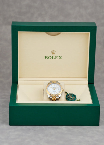 Rolex Datejust 41 Two Tone Yellow Gold White Dial 126333 2024