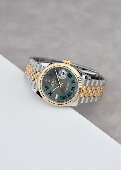 Rolex Datejust 36 Two Tone Yellow Gold Wimbledon Dial 126233 2025 (Brand New)