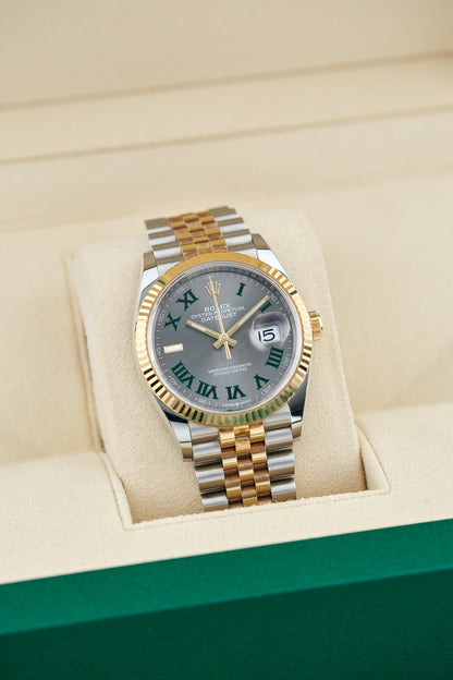 Rolex Datejust 36 Two Tone Yellow Gold Wimbledon Dial 126233 2025 (Brand New)