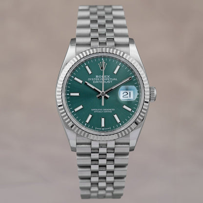 Rolex Datejust 36 Mint Green 126234 2025 (Brand New)