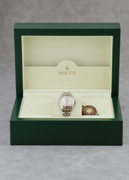 Rolex Datejust 26 Two Tone Everose White Anniversary Dial With Diamonds 179171 2013