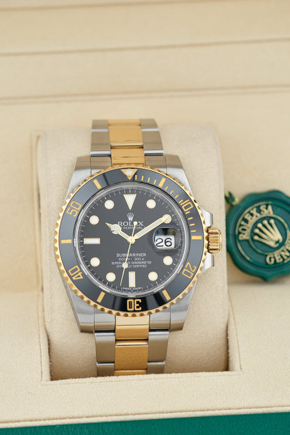 Rolex Submariner Date 40 Two Tone Yellow Gold Black 116613LN 2013