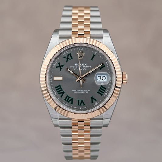 Rolex Datejust 41 Two Tone Rose Gold Wimbledon 126331
