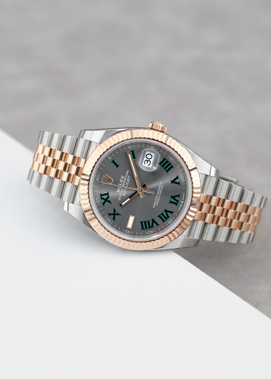 Rolex Datejust 41 Two Tone Rose Gold Wimbledon 126331