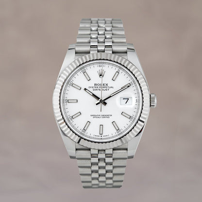 Rolex Datejust 41 White Stick 41mm 126334 2022