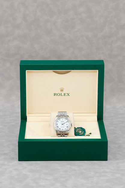 Rolex Datejust 36 White Roman Dial 116234 2014