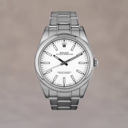 Rolex Oyster Perpetual 39 White Stick 39mm 114300 2019