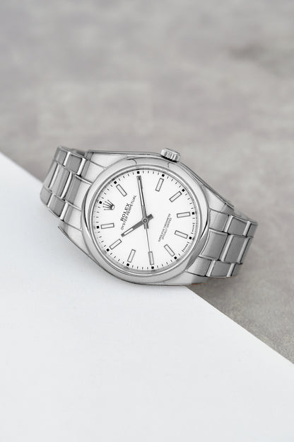 Rolex Oyster Perpetual 39 White Stick 39mm 114300 2019