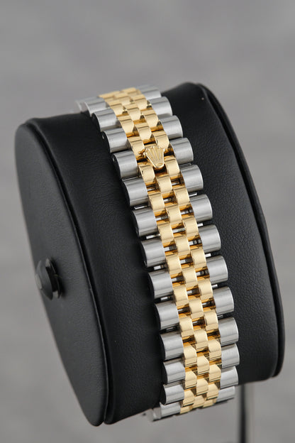 Rolex Datejust 36 Two Tone Yellow Gold Black Anniversary Dial With Diamonds