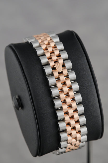 Rolex Datejust 36 Two Tone Rose Gold Black Dial With Diamonds 116231 2014