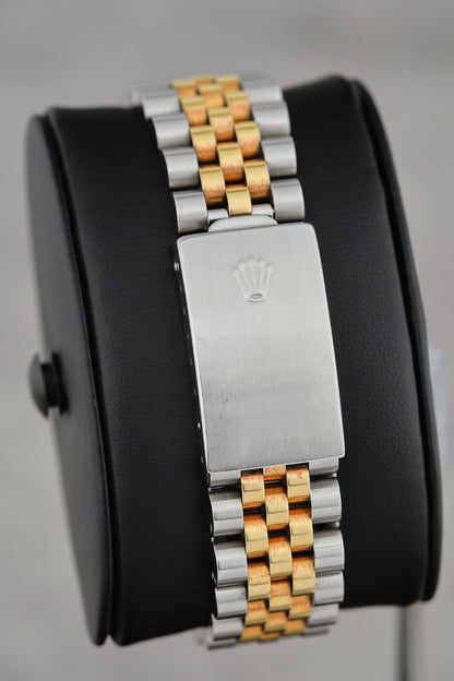 Rolex Datejust 36 Two Tone Yellow Gold Champagne Anniversary Dial With Diamonds 16233 1996