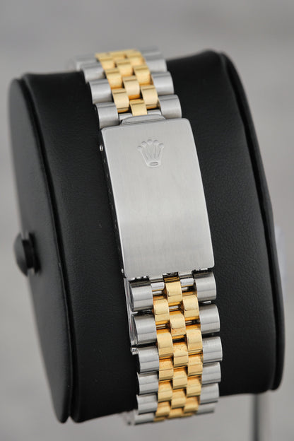 Rolex Datejust 36 Two Tone Yellow Gold White Roman Dial 16233 1991