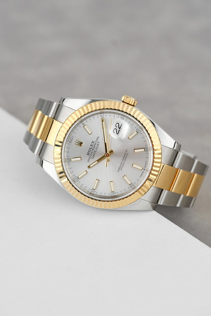 Rolex Datejust 41 Two Tone Yellow Gold Silver Stick Oyster 41mm 126333 2019
