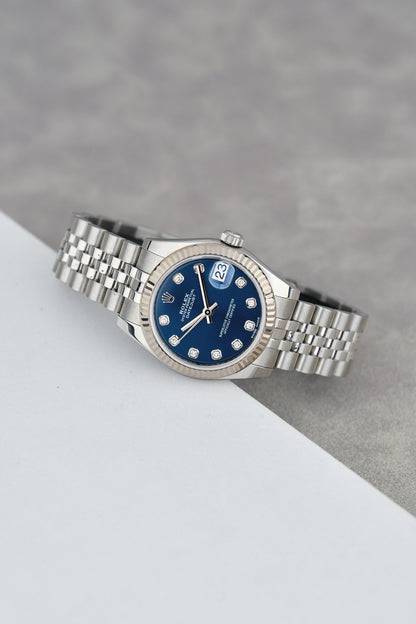 Rolex Datejust 31 Blue with Diamonds 31mm 178274 2017