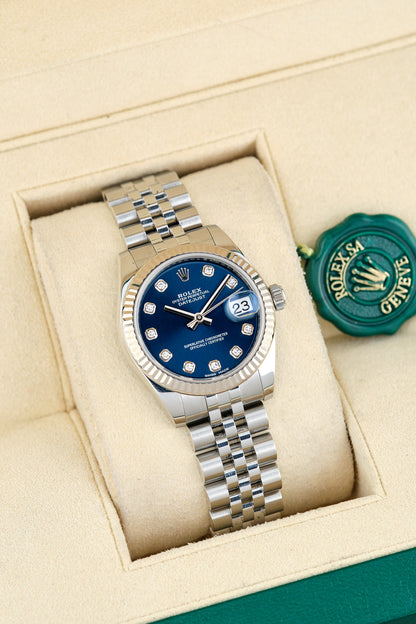 Rolex Datejust 31 Blue with Diamonds 31mm 178274 2017