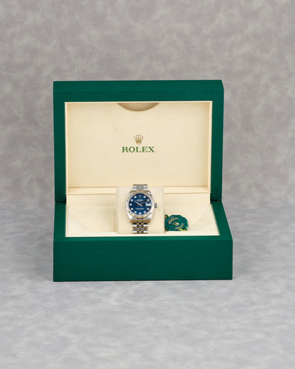 Rolex Datejust 31 Blue with Diamonds 31mm 178274 2017