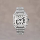 Santos De Cartier Medium Iced Out Medium WSSA0029 2023