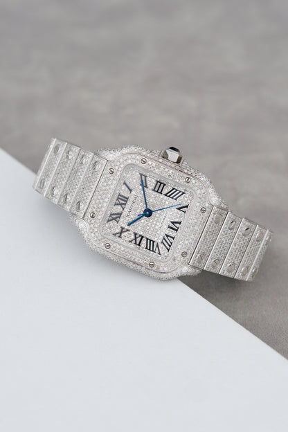 Cartier Santos De Cartier Iced Out