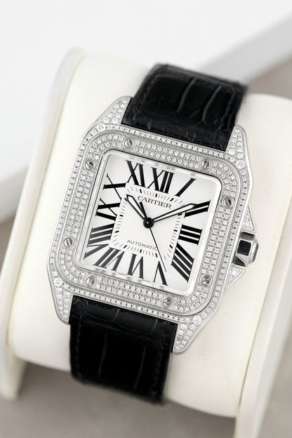 Santos De Cartier 100XL Iced Out 100 L 2656 Circa 2010s