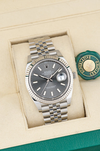 Rolex Datejust 41 Rhodium Stick 41mm 126334 2022
