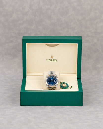 [RESERVED] Rolex Datejust 41 Blue Dial With Diamonds (Brand New)
