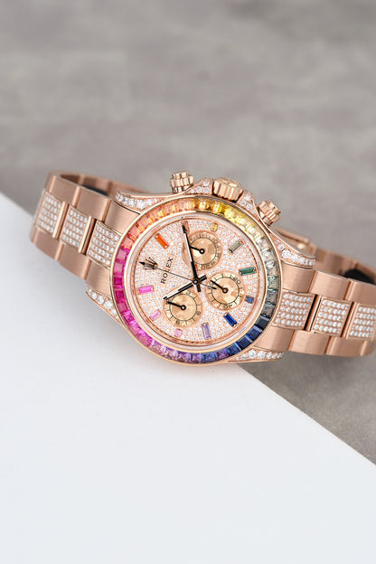 Rolex Daytona 40 Rose Gold Rainbow 40mm