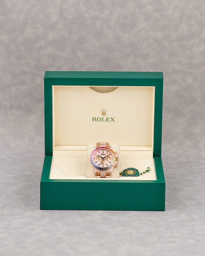 Rolex Daytona 36 Rose Gold Rainbow 116505 2017