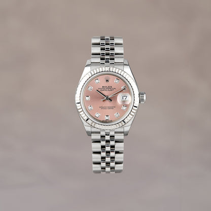 Rolex Datejust 28 Steel Salmon Diamonds 28mm 279174 2017