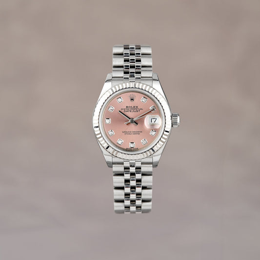 Rolex Datejust 28 Steel Salmon Diamonds 28mm 279174 2017