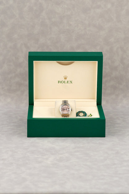 Rolex Datejust 28 Steel Salmon Diamonds 28mm 279174 2017