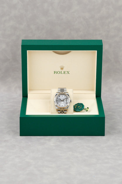 Rolex Datejust 36 Silver Roman Dial 116234 2016
